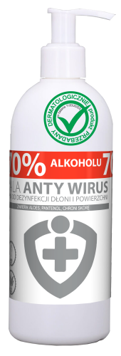 Kala AntyWirus bezzapachowy, płyn do dezynfekcji rąk i powierzchni, pompka – 500 ml