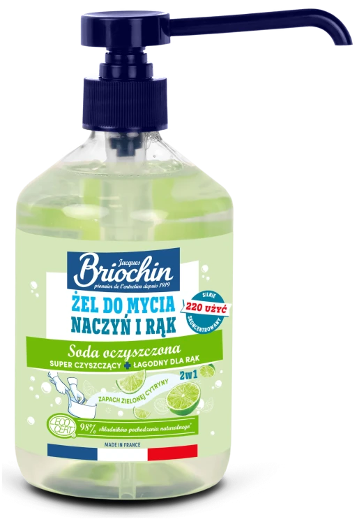 Jacques Briochin Soda oczyszczona – żel do mycia naczyń i rąk – 500 ml