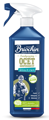 Briochin ocet gospodarczy gotowy do użycia, niebieska butelka ze spryskiwaczem 750 ml