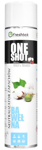 Freshtek ONE SHOT Bawełna 600 ml — opakowanie aerozolu