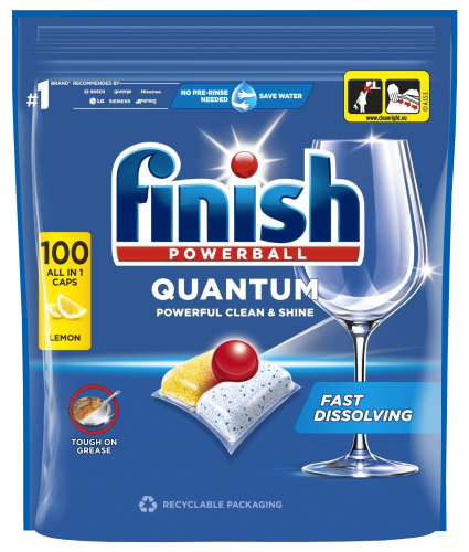 Finish Quantum All in 1 Lemon, kapsułki do zmywarki 100 szt.