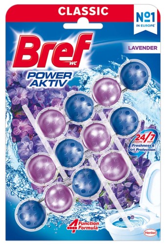 Bref Power Aktiv Lavender, kostka do WC Lawenda 3 × 50 g