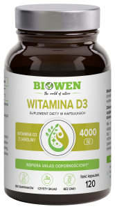 BIOWEN Witamina D3 w kapsułkach - 120 kapsułek