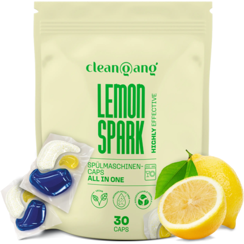 Kapsułki do zmywarki cleangang Lemon Spark All in One – 30 szt.