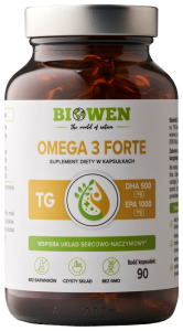BIOWEN Omega 3 Forte - 1000 mg EPA, 500 mg DHA - 90 kapsułek