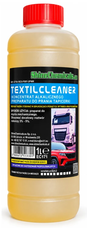 ShineChemicals TextilCleaner 1 l, butelka z czerwoną zakrętką