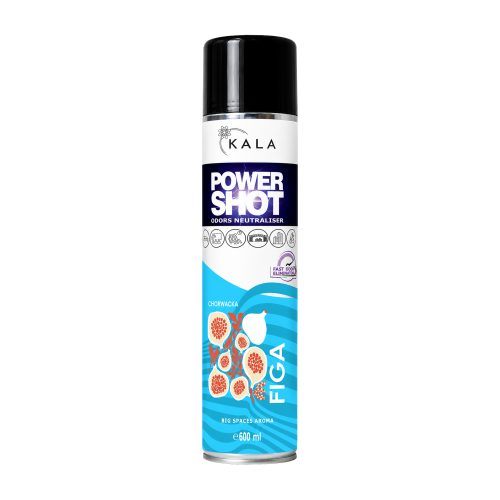 Kala Power Shot Chorwacka Figa 600 ml, neutralizator zapachów w aerozolu, puszka