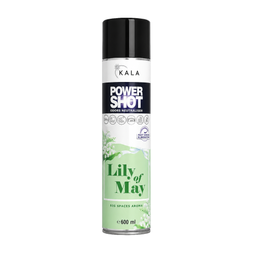 Kala Power Shot Lily of May 600 ml, neutralizator zapachów w aerozolu, puszka