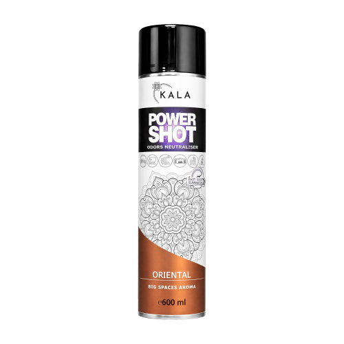 Kala Power Shot Oriental 600 ml, neutralizator zapachów w aerozolu, puszka