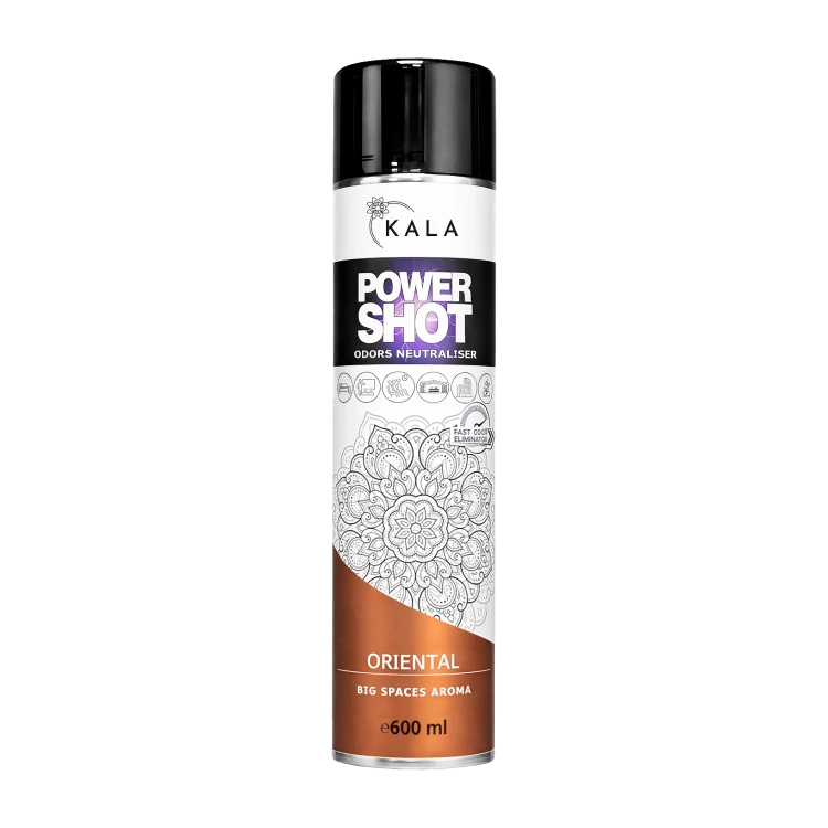 Kala Power Shot Oriental 600 ml, neutralizator zapachów w aerozolu, puszka