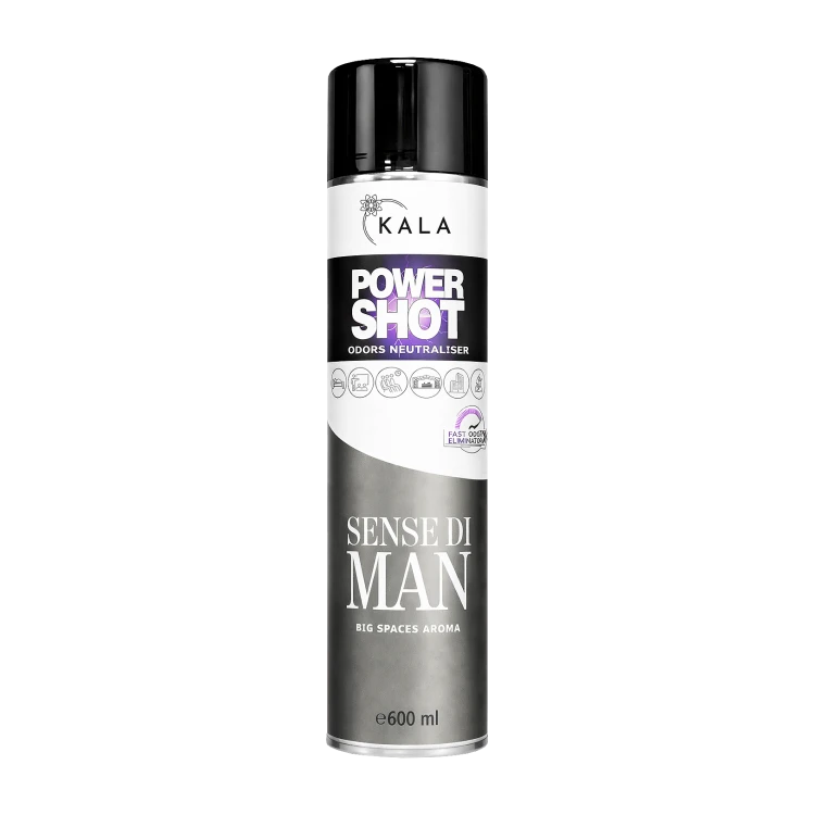 Kala Power Shot Sense di Man 600 ml, neutralizator zapachów w aerozolu, puszka