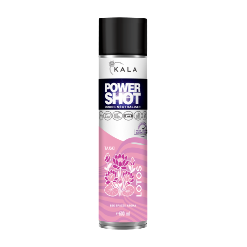 Kala Power Shot Tajski Lotos 600 ml, neutralizator zapachów w aerozolu, puszka