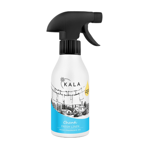 Kala Chanti Fresh Linen 250 ml, olejek zapachowy w sprayu, butelka z rozpylaczem