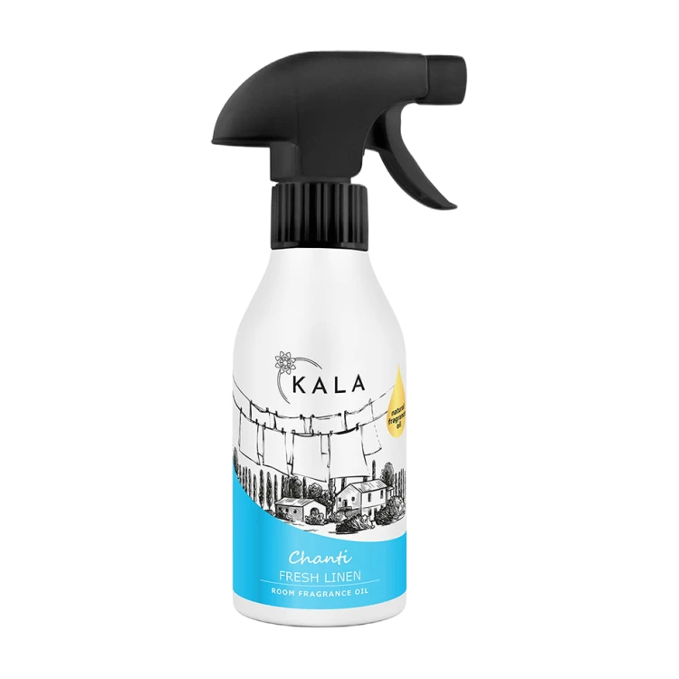 Kala Chanti Fresh Linen 250 ml, olejek zapachowy w sprayu, butelka z rozpylaczem
