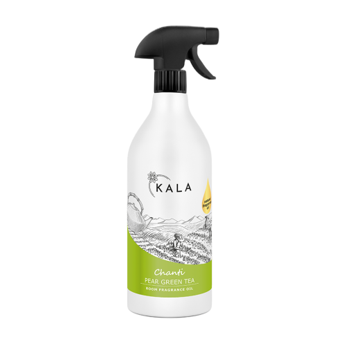 Kala Chanti Pear Green Tea 1 l, olejek zapachowy w sprayu, butelka z rozpylaczem