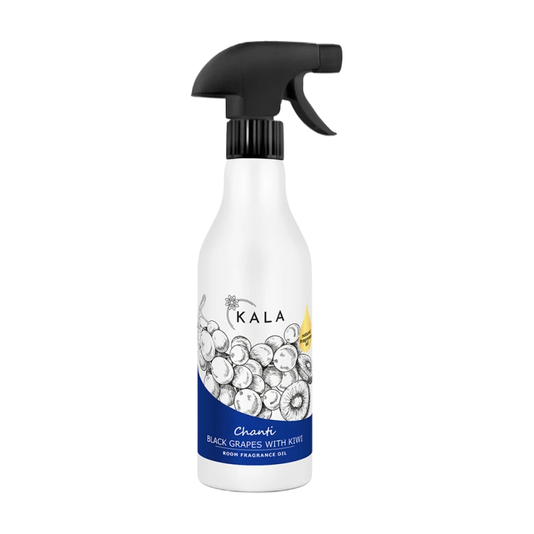 Kala Chanti Black Grapes with Kiwi 500 ml, olejek zapachowy w sprayu, butelka z rozpylaczem