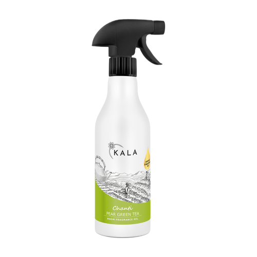Kala Chanti Pear Green Tea 500 ml, olejek zapachowy w sprayu, butelka z rozpylaczem