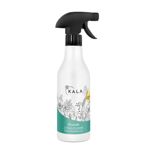 Kala Chanti Citrus Flower 500 ml, olejek zapachowy w sprayu, butelka z rozpylaczem
