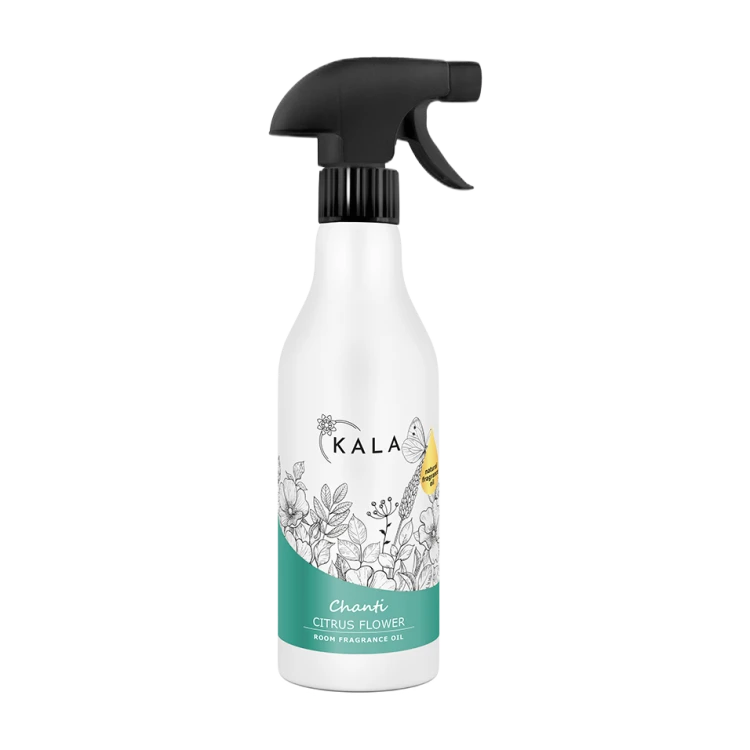 Kala Chanti Citrus Flower 500 ml, olejek zapachowy w sprayu, butelka z rozpylaczem