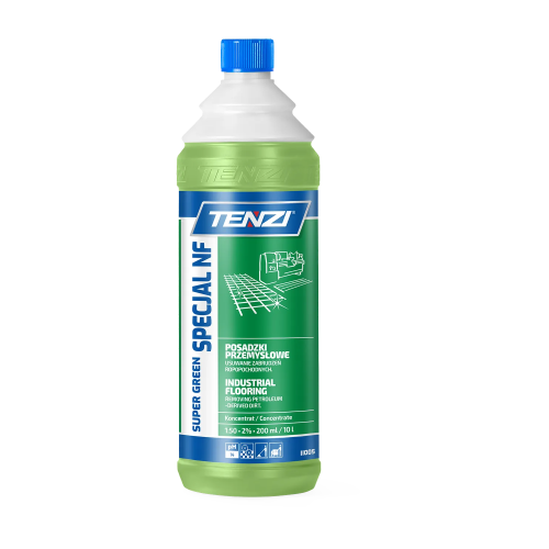 Tenzi Super Green Specjal NF 1 l, koncentrat do mycia posadzek przemysłowych, butelka