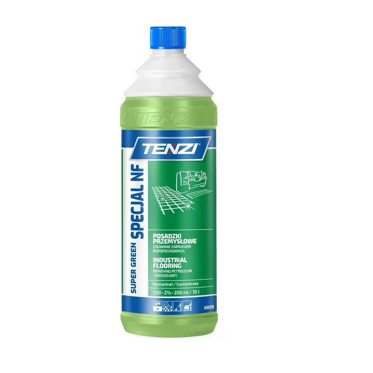 Tenzi Super Green Specjal NF 1 l, koncentrat do mycia posadzek przemysłowych, butelka