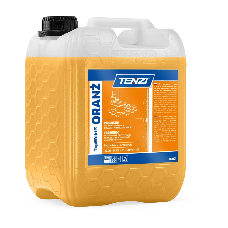 Tenzi TopEfekt Oranż 10 l, kanister koncentratu do mycia i pielęgnacji podłóg