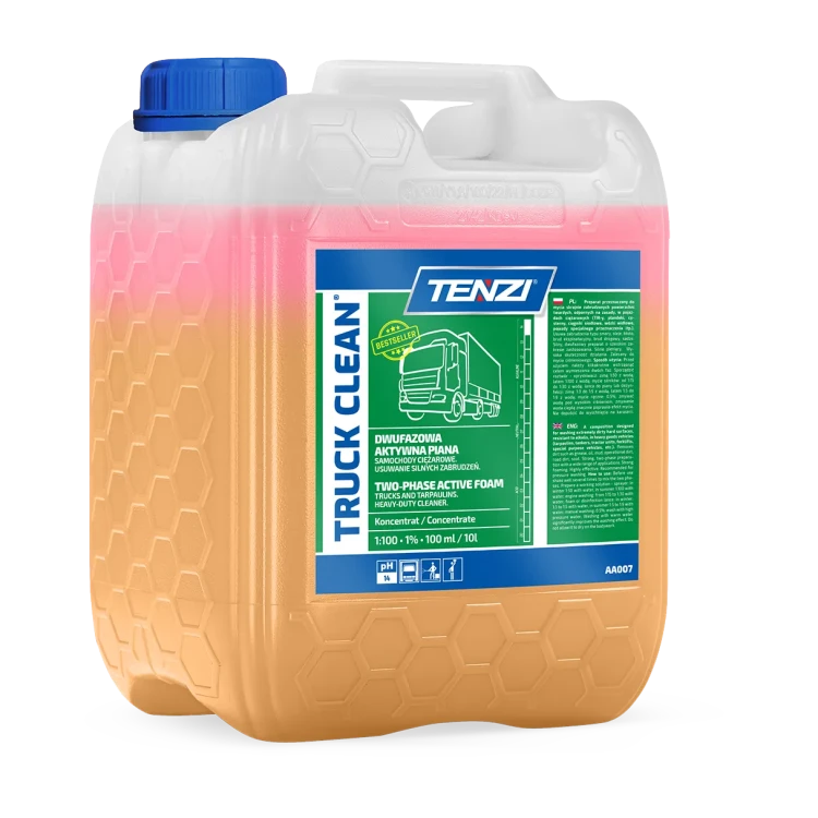 Tenzi Truck Clean 5 l: dwufazowy koncentrat aktywnej piany, opakowanie z etykietą