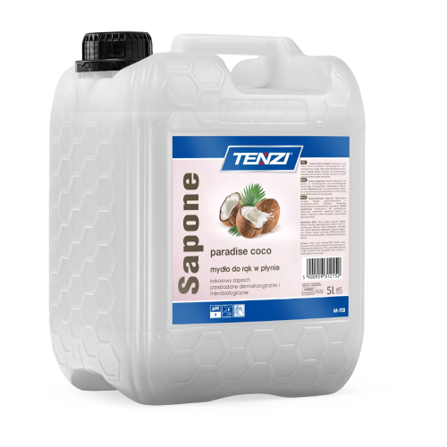 Tenzi Sapone Paradise Coco 5 l, kanister białego mydła do rąk o zapachu kokosa