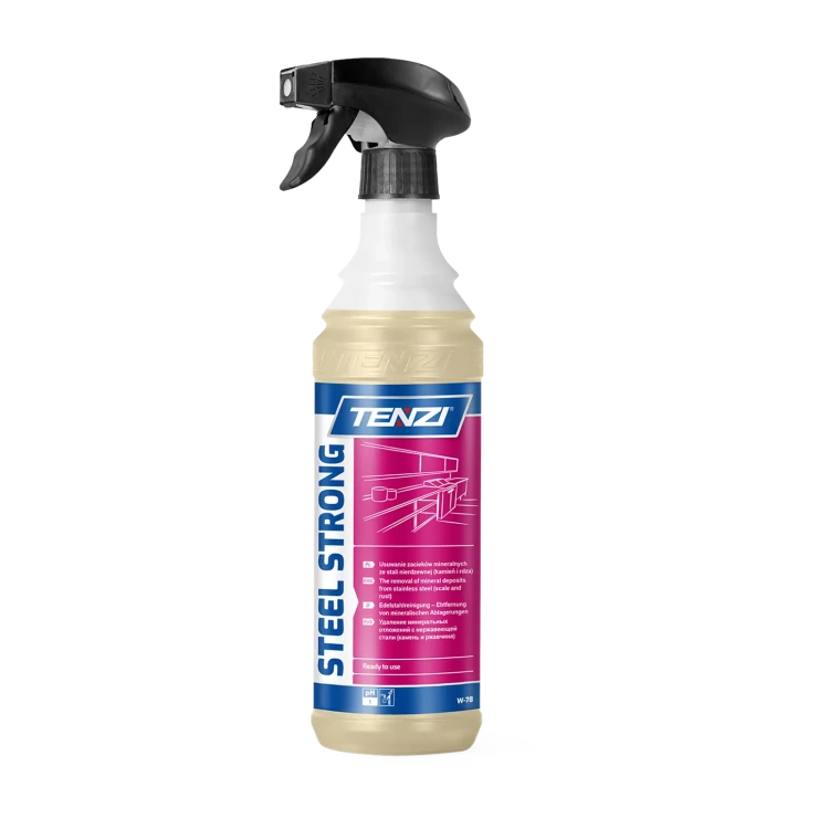 Tenzi Steel Strong GT 0,6 l, butelka ze spryskiwaczem do usuwania nalotów ze stali nierdzewnej