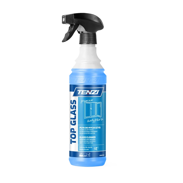Tenzi Top Glass Premium GT 0,6 l, płyn do szyb i luster z funkcją antypary, butelka ze spryskiwaczem