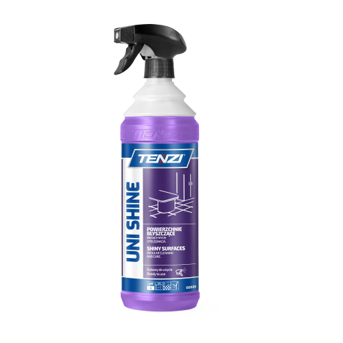 Tenzi Uni Shine 1 l, fioletowa butelka ze spryskiwaczem do powierzchni błyszczących