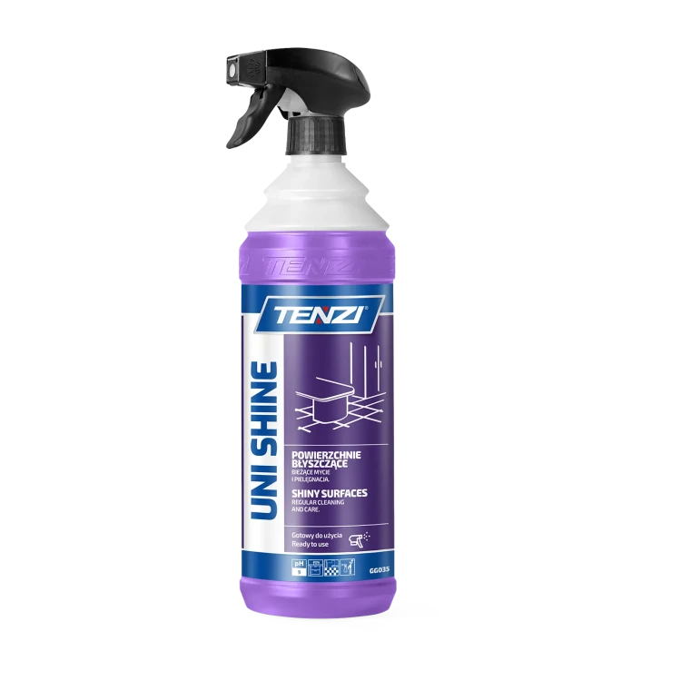 Tenzi Uni Shine 1 l, fioletowa butelka ze spryskiwaczem do powierzchni błyszczących