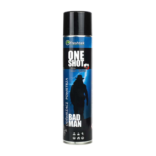 Freshtek ONE SHOT Bad Man, odświeżacz powietrza w aerozolu, 600 ml