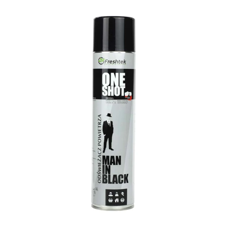 Freshtek ONE SHOT Man in Black, neutralizator zapachu, 600 ml