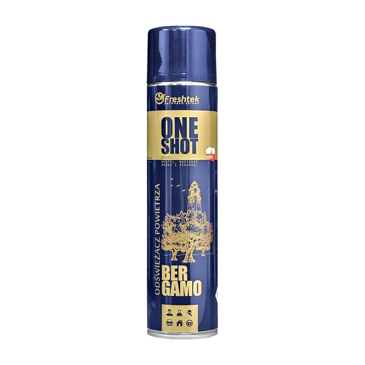 Freshtek ONE SHOT Bergamo, odświeżacz powietrza w aerozolu, 600 ml