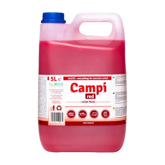 Campi Red, płyn do toalety turystycznej do spłuczki – 5 l