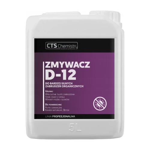 CTS Chemistry D-12, zmywacz do kamienia i zabrudzeń organicznych – 5 l