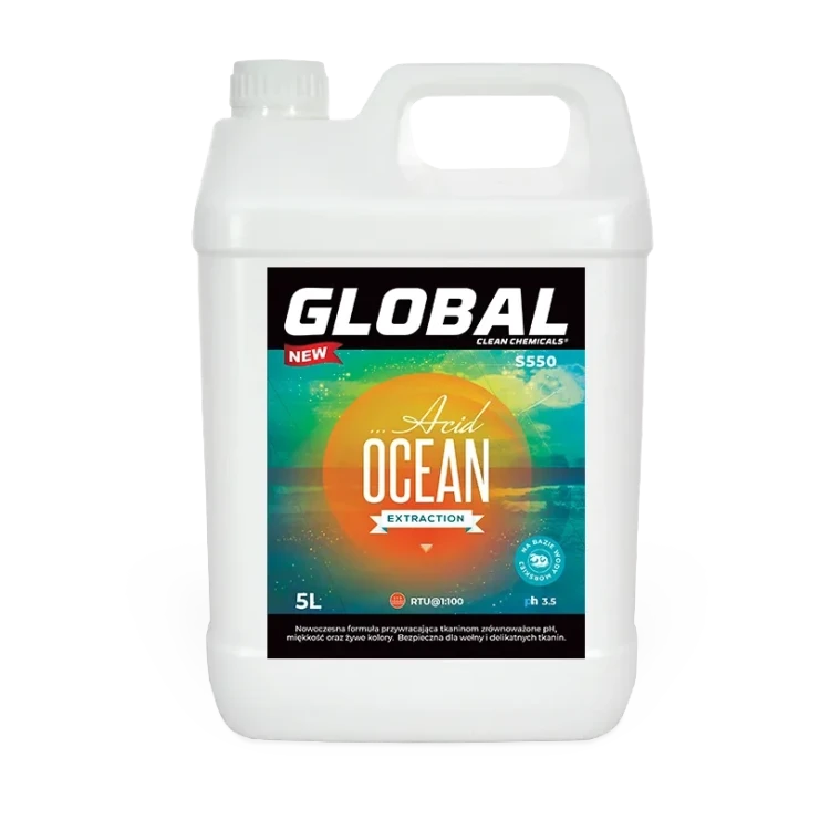 Global Acid Ocean Rinse S550 5 l – kwaśna płukanka do prania dywanów i tapicerki, kanister