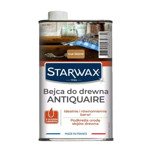 Starwax ANTIQUAIRE – bejca do drewna dąb średni – 0,5 l