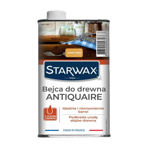 Starwax ANTIQUAIRE – bejca do drewna jasny dąb – 0,5 l