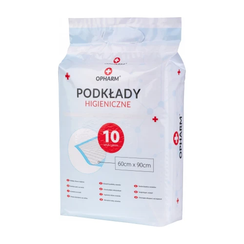 Opakowanie Opharm podkłady higieniczne 60 × 90 cm, 10 sztuk