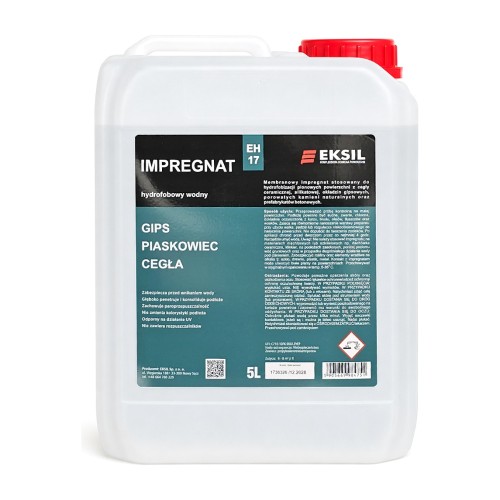 Impregnat hydrofobowy do gipsu, piaskowca i cegły Eksil EH 17 – 5 l