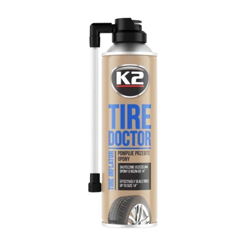 K2 Tire Doktor – koło zapasowe w sprayu do 14 cali – 400 ml