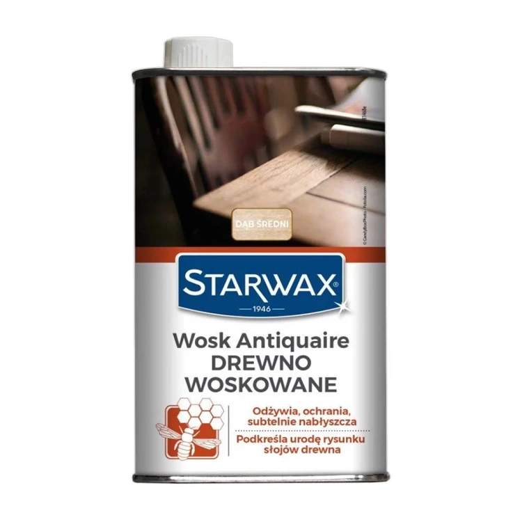 Starwax Antiquaire – wosk do drewna płynny, dąb średni – 0,5 l
