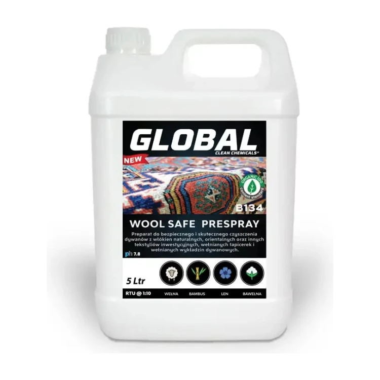 Global Wool Safe B134 – prespray do wełny i włókien naturalnych – 5 l