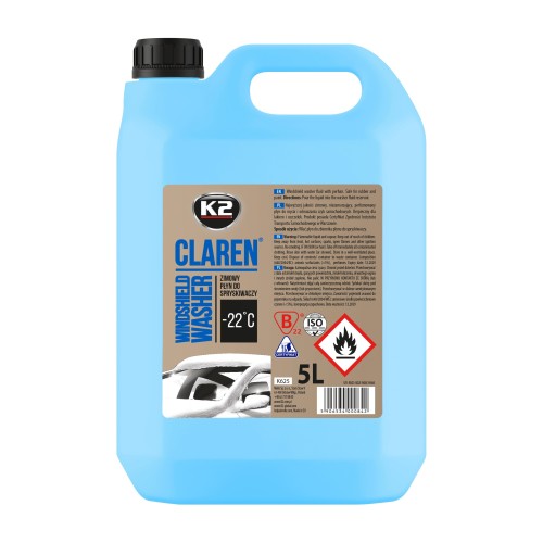 K2 Claren -22°C – zimowy płyn do spryskiwaczy – 5 l