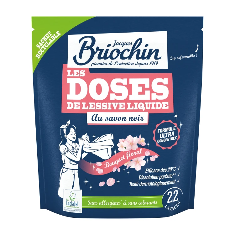 Briochin Szare mydło – kapsułki do prania o zapachu kwiatów – 22 szt. (336,6 g)
