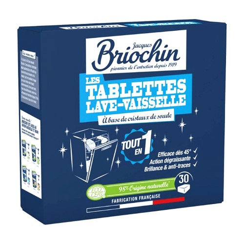 Briochin Tout en 1 – tabletki do zmywarki bez zapachu – 30 szt.