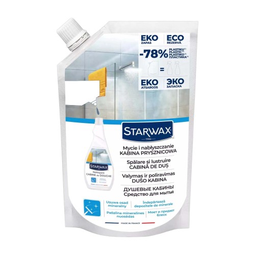 Starwax Mycie i nabłyszczanie – płyn do mycia kabin prysznicowych Eko Zapas – 1 l