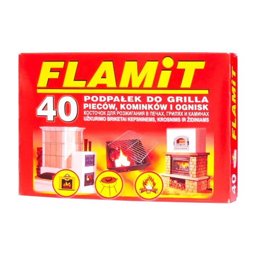 FLAMiT Biała – podpałka do kominka i grilla – 40 kostek